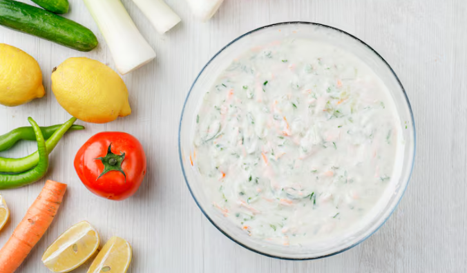 Indian cucumber yogurt